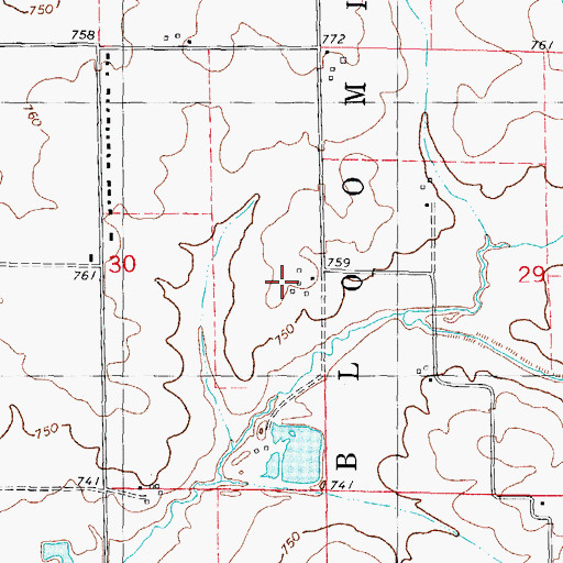 Topographic Map of Cottonwood Airport, IL