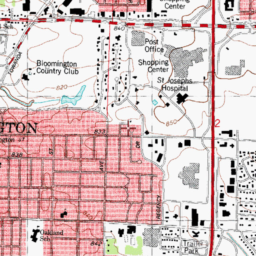 Topographic Map of Davis RLA Heliport, IL