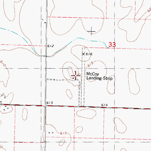 Topographic Map of Mc Coy Airport, IL