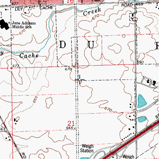 Topographic Map of Bolingbrook Medical Center Heliport, IL