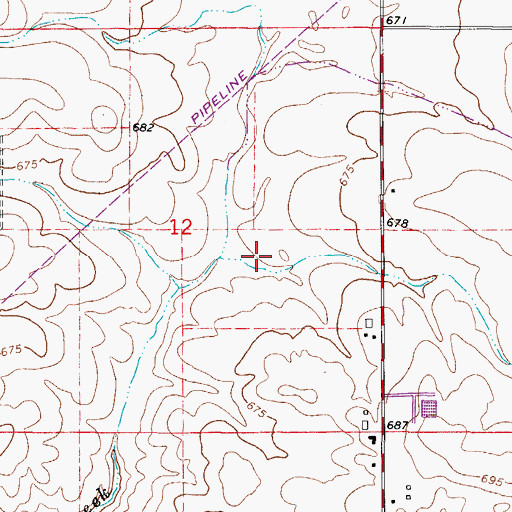 Topographic Map of Karlock Airport (historical), IL