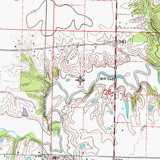 Topographic Map of Griffith RLA Airport (historical), IL