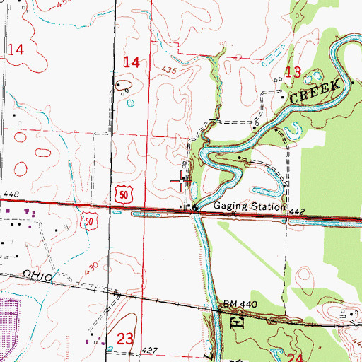 Topographic Map of Dennis Meier Heliport, IL