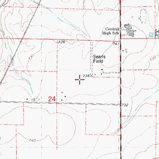 Topographic Map of Searls RLA 59 Airport (historical), IL
