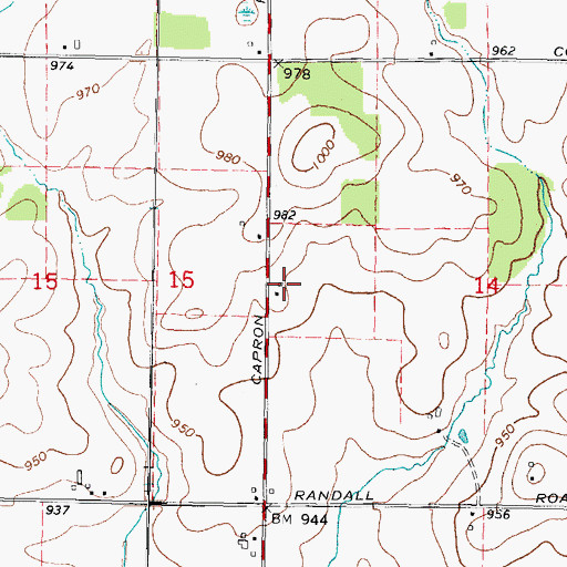Topographic Map of Pine Hill Airport, IL