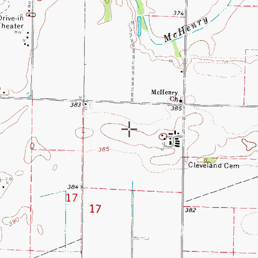 Topographic Map of Carmi Municipal Airport, IL