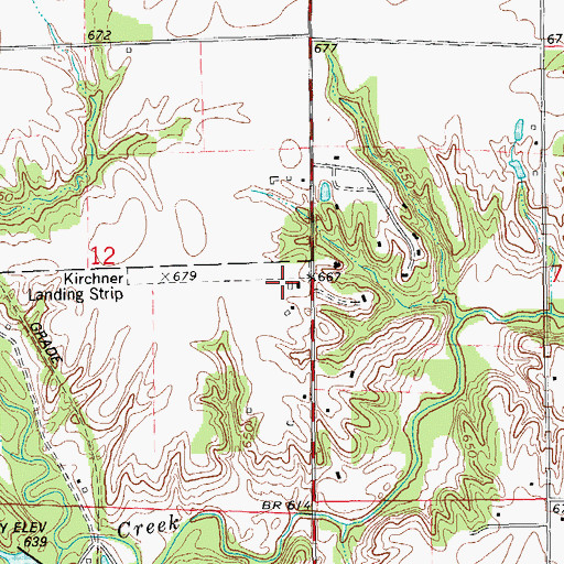 Topographic Map of Williams Airport, IL