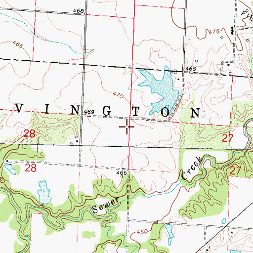 Topographic Map of Mathis Airport (historical), IL