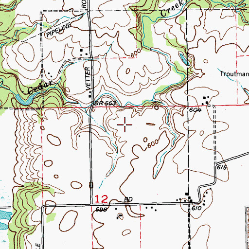 Topographic Map of M G T Channahon Illinois Heliport, IL
