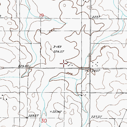 Topographic Map of Mays Aviation, IL