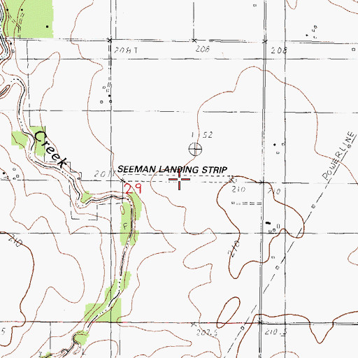 Topographic Map of Seeman Airport (historical), IL