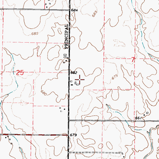 Topographic Map of Pottinger RLA Airport (historical), IL