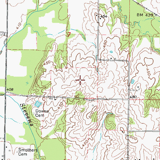 Topographic Map of Memorial Hospital Heliport, IL