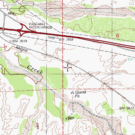 Topographic Map of La Cienega, AZ