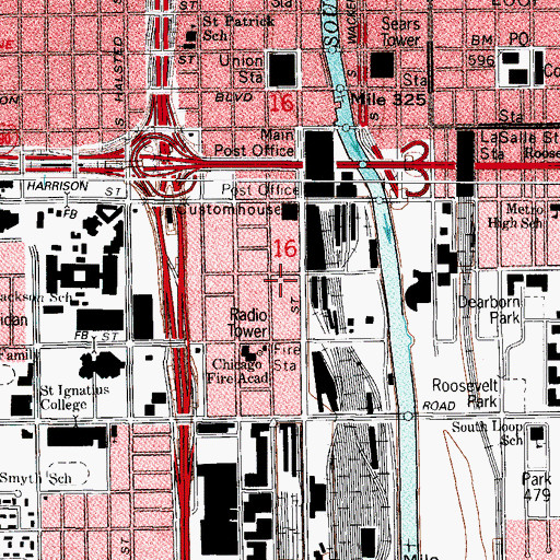 Topographic Map of Continental Heliport, IL