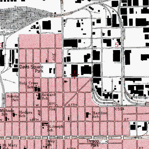 Topographic Map of Rose Number 3 Heliport, IL