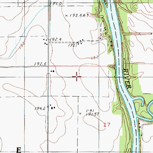 Topographic Map of Nottke Airport (historical), IL