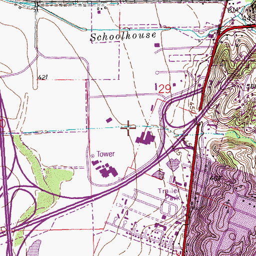 Topographic Map of Collinsville Holiday Inn Heliport, IL