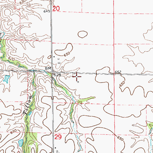 Topographic Map of Douglas Airport, IL