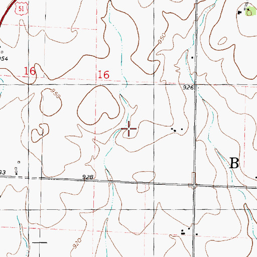 Topographic Map of Earl Barnickel Airport, IL