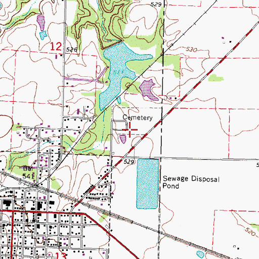 Topographic Map of Hurst Aviation Heliport, IL