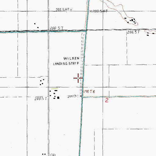 Topographic Map of Wilken Airport (historical), IL
