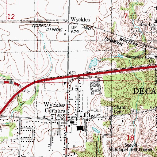 Topographic Map of Holiday Inn Heliport, IL
