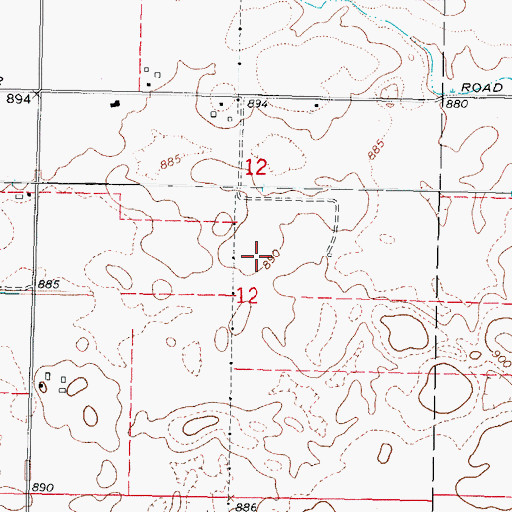 Topographic Map of Walter Airport, IL