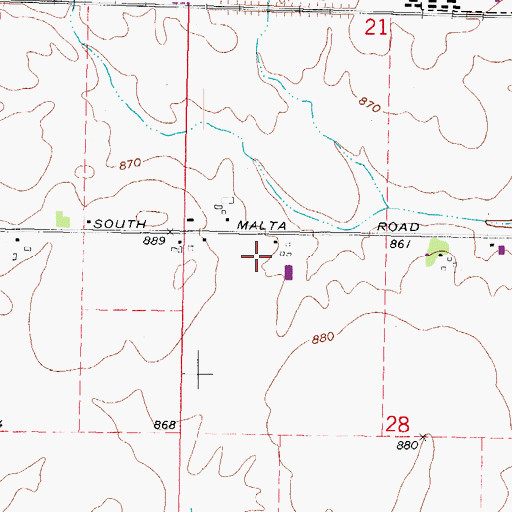 Topographic Map of Uncle Chuck's Airport, IL