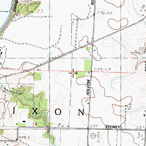 Topographic Map of Bally's Strip, IL