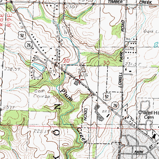 Topographic Map of Gearhart-Hollow Heliport, IL