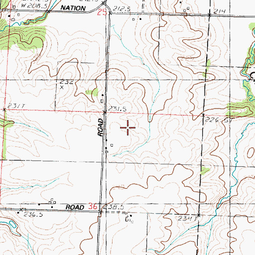 Topographic Map of J and W Ultralight Airport (historical), IL