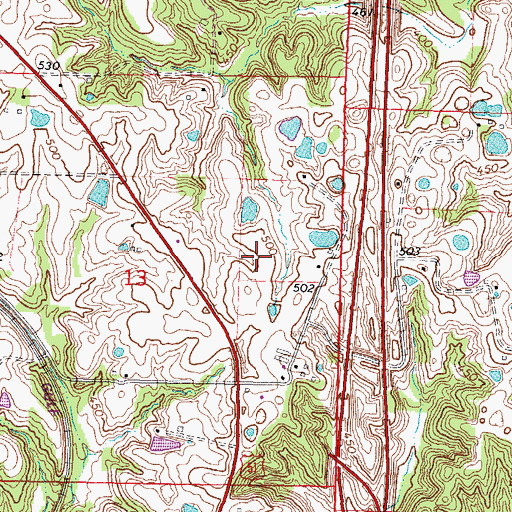 Topographic Map of Keil Airport, IL