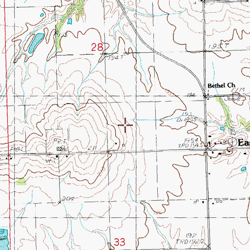 Topographic Map of William E Koenig Airport, IL