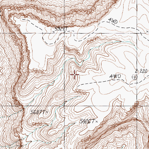 Topographic Map of Cub Headland, AZ