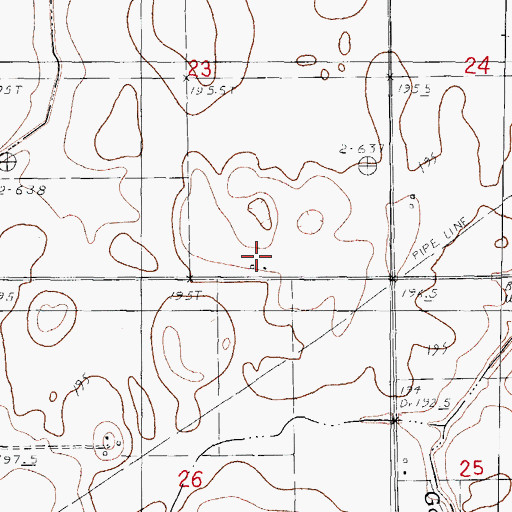 Topographic Map of Jim & Peg Airport, IL