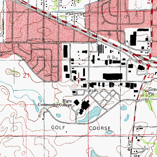 Topographic Map of Capsonic Group Heliport, IL