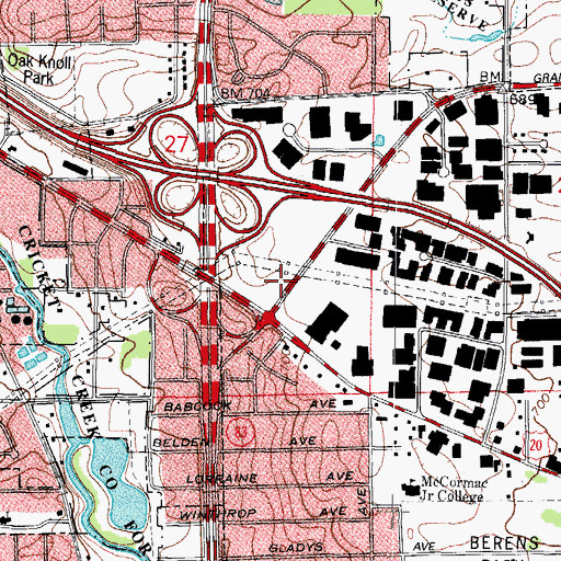 Topographic Map of Patten Industries Heliport, IL