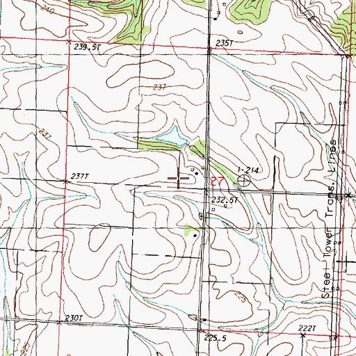 Topographic Map of Jackson Field, IL