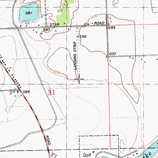 Topographic Map of Earls Air Park (historical), IL