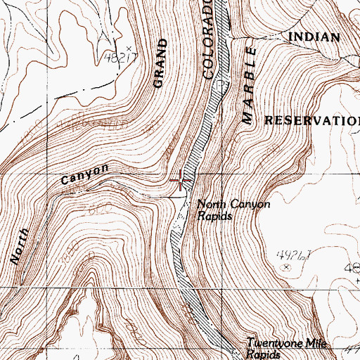 Topographic Map of North Creek, AZ