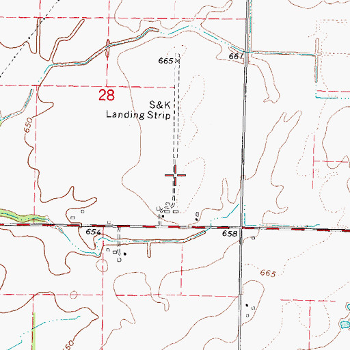 Topographic Map of O K Flying Club Inc Airport, IL