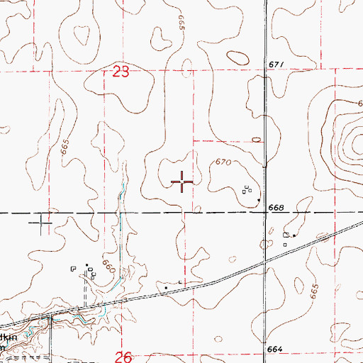 Topographic Map of Wilson Airport, IL
