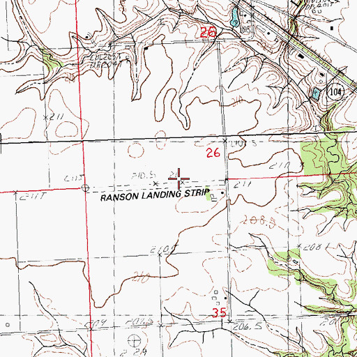 Topographic Map of Ranson Strip (historical), IL