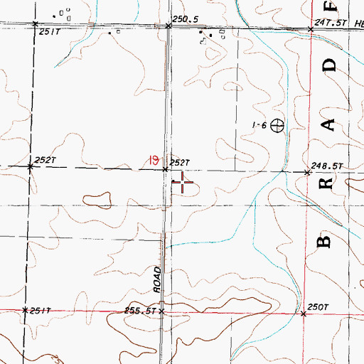 Topographic Map of Gittleson Farms Airport, IL