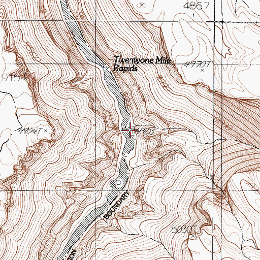 Topographic Map of Roundy Creek, AZ