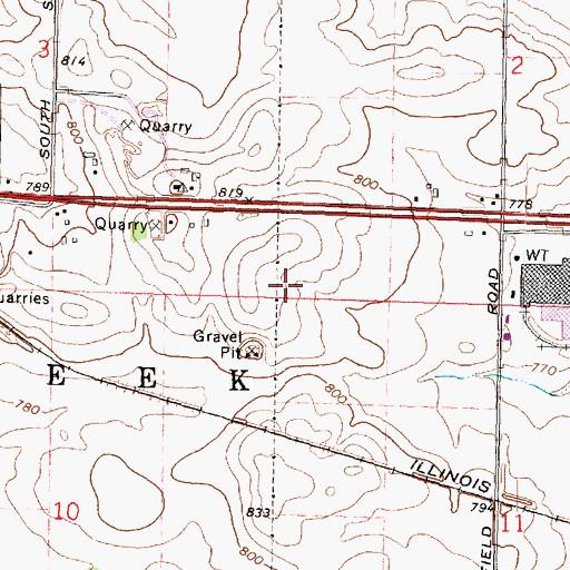 Topographic Map of Franzmeir Field (historical), IL