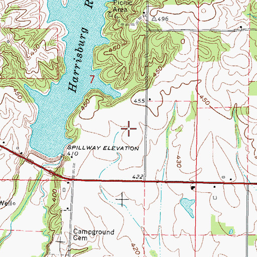 Topographic Map of Kerr-McGee Coal Corporation Heliport, IL
