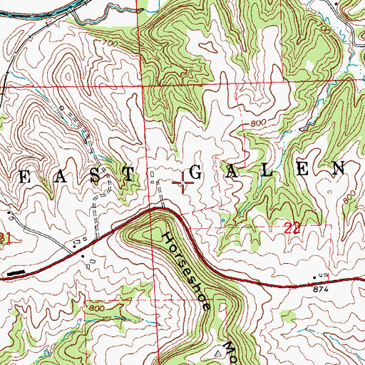 Topographic Map of Heller Airport, IL
