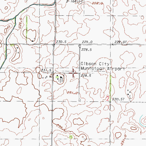 Topographic Map of Schertz Field, IL